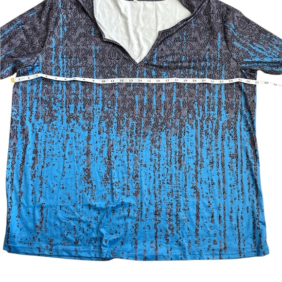 Plus Size Women's Color Blocking Long Sleeve Casual T-Shirt SZ 4 xl blue/gray - Picture 7 of 9